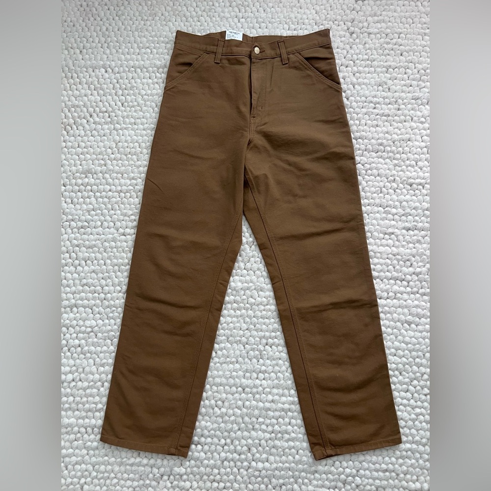 Carhartt WIP Single Knee “Dearborn” Canvas Pants - Hamilton Brown